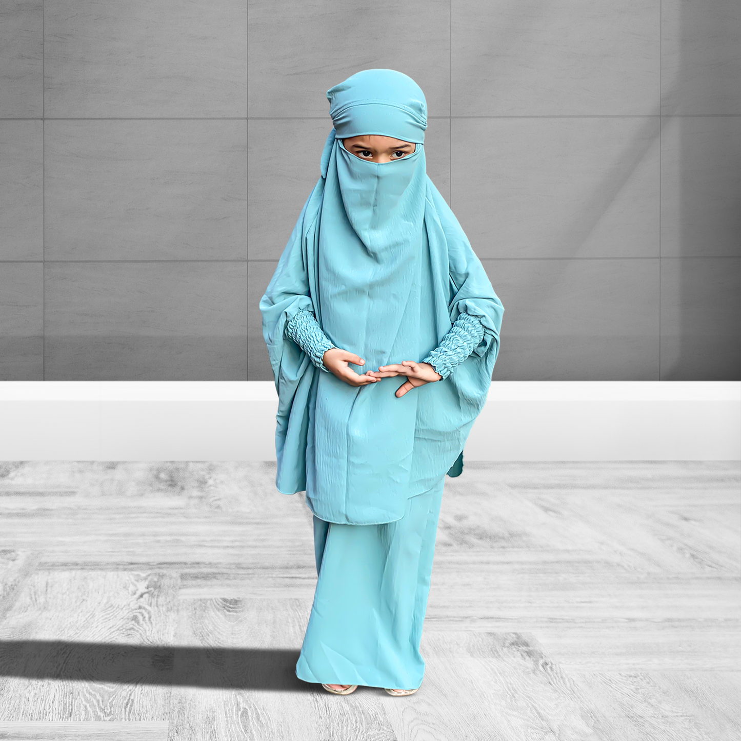 Buy Girls Baby Blue Jilbab - Soft and breathable girls abaya