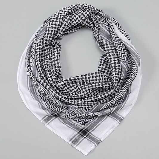 White and Black Shemagh/Keffiyeh
