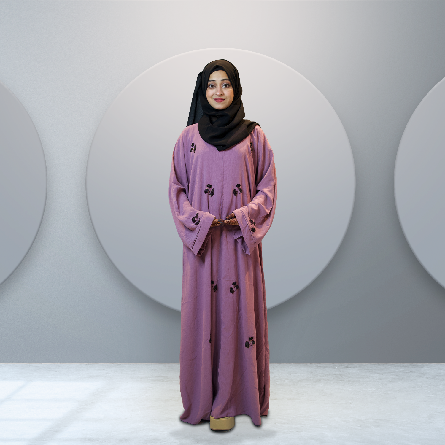 Purple Pink Kaftan Abaya for Women