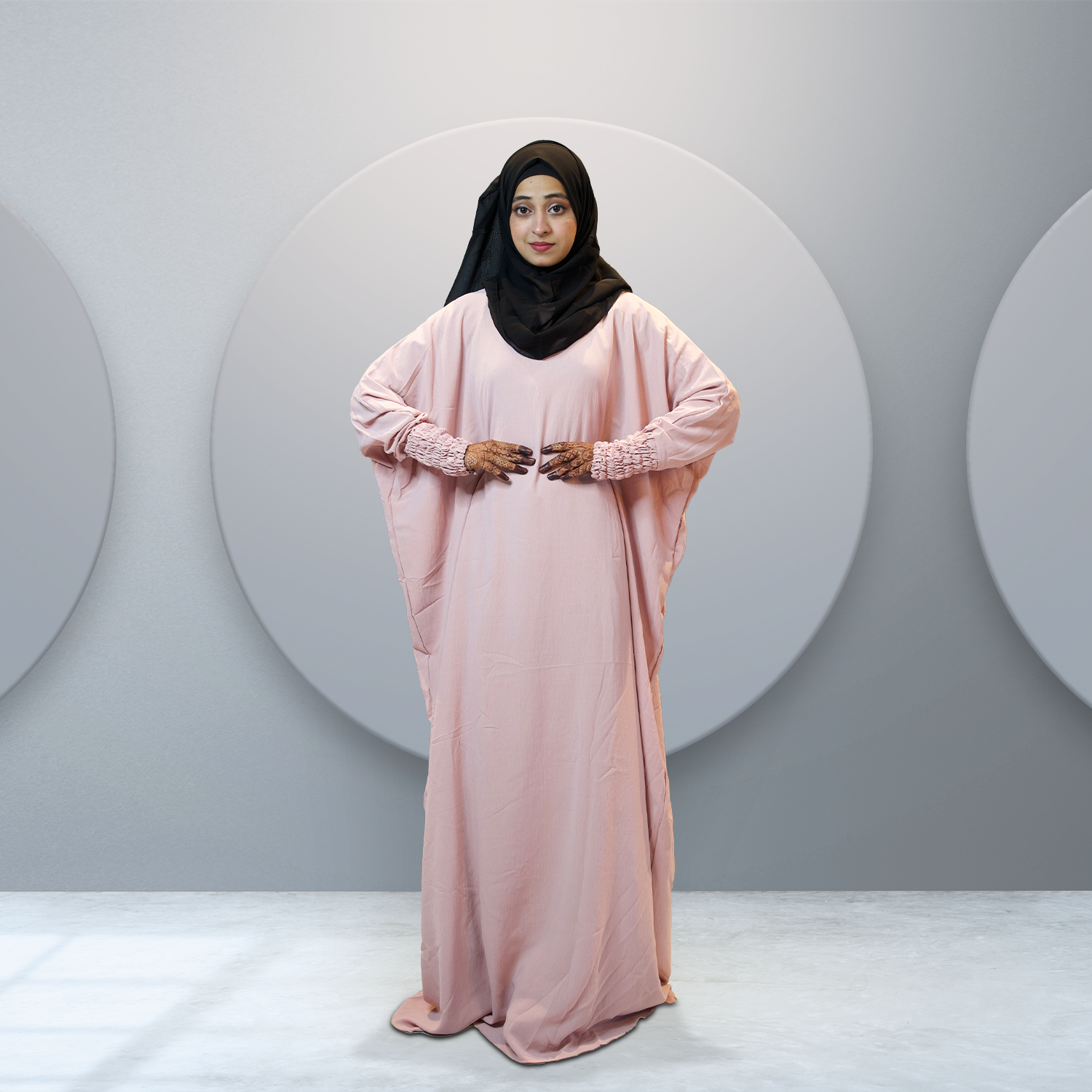 Buy Serenity Abaya in Soft Blush Pink for Women Online