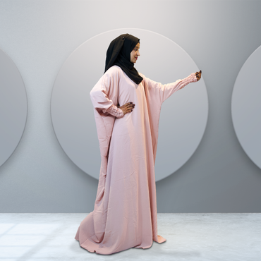 Shop Elegant Serenity Abaya in Soft Blush Pink for Women