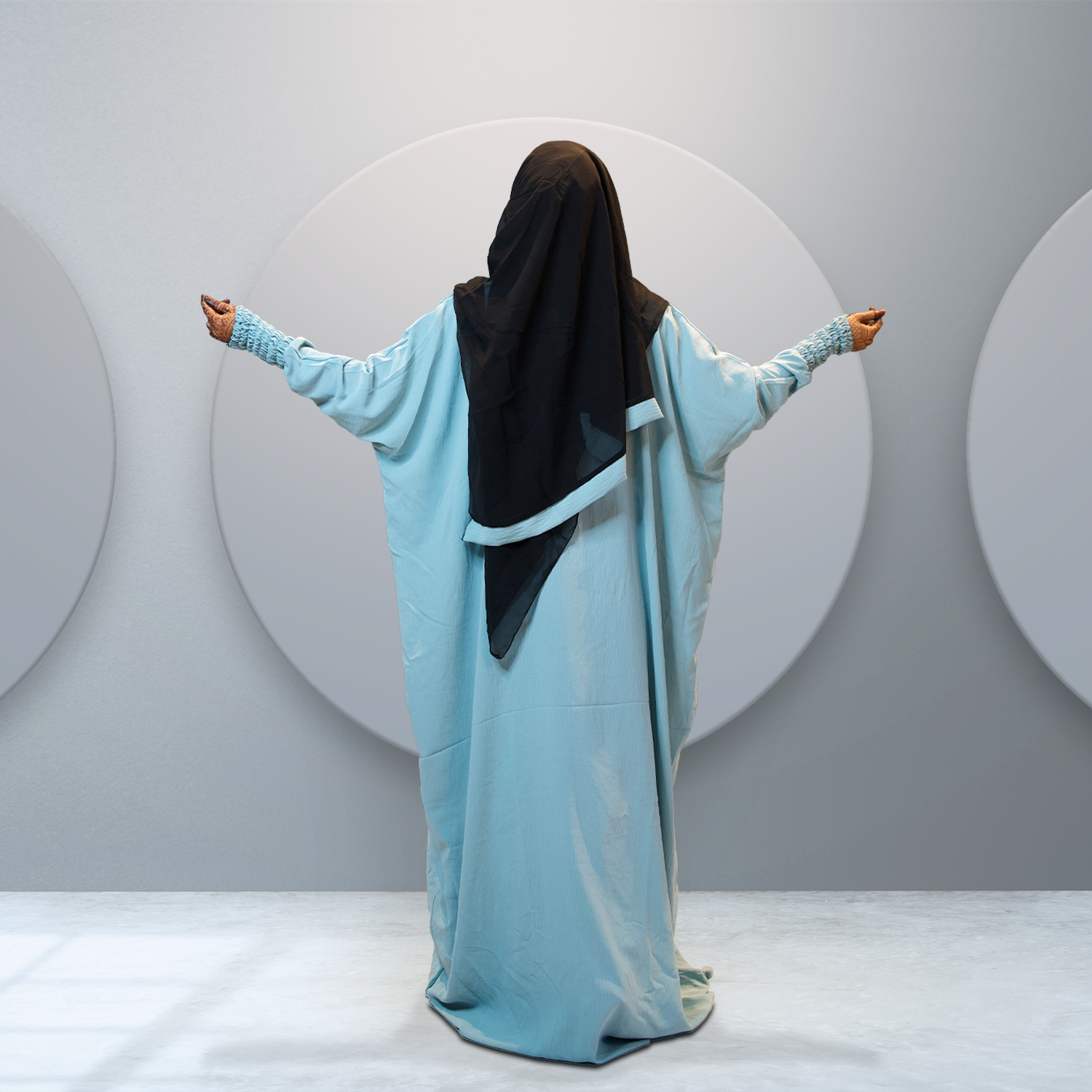 Lightweight Serenity Abaya in Baby Blue for Women - Buy Now