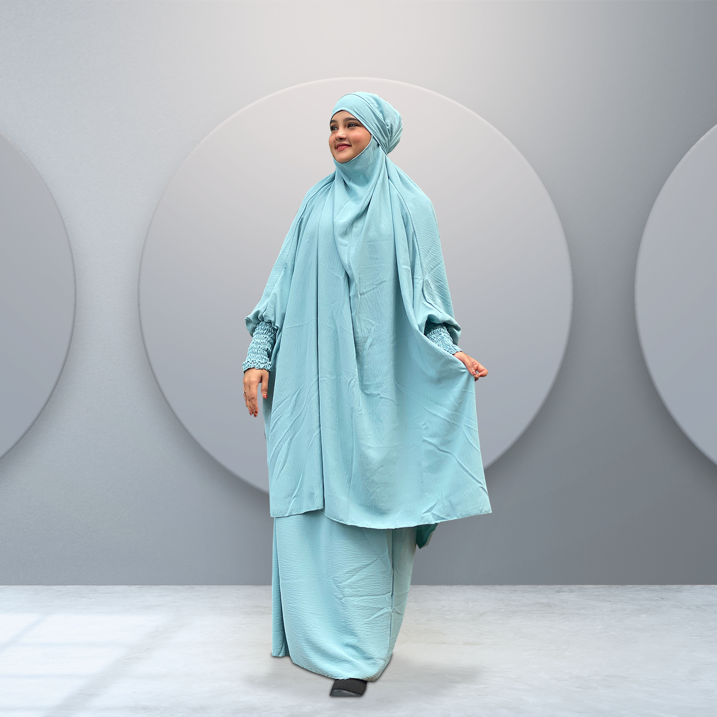 Jilbab Baby Blue Abaya