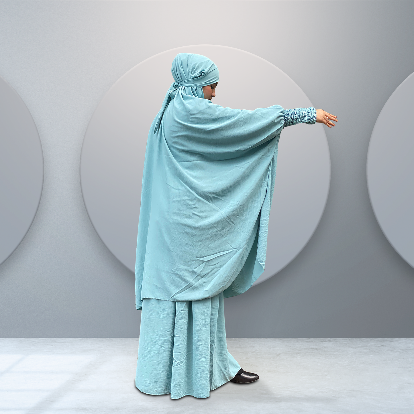 Jilbab Baby Blue with Hijab