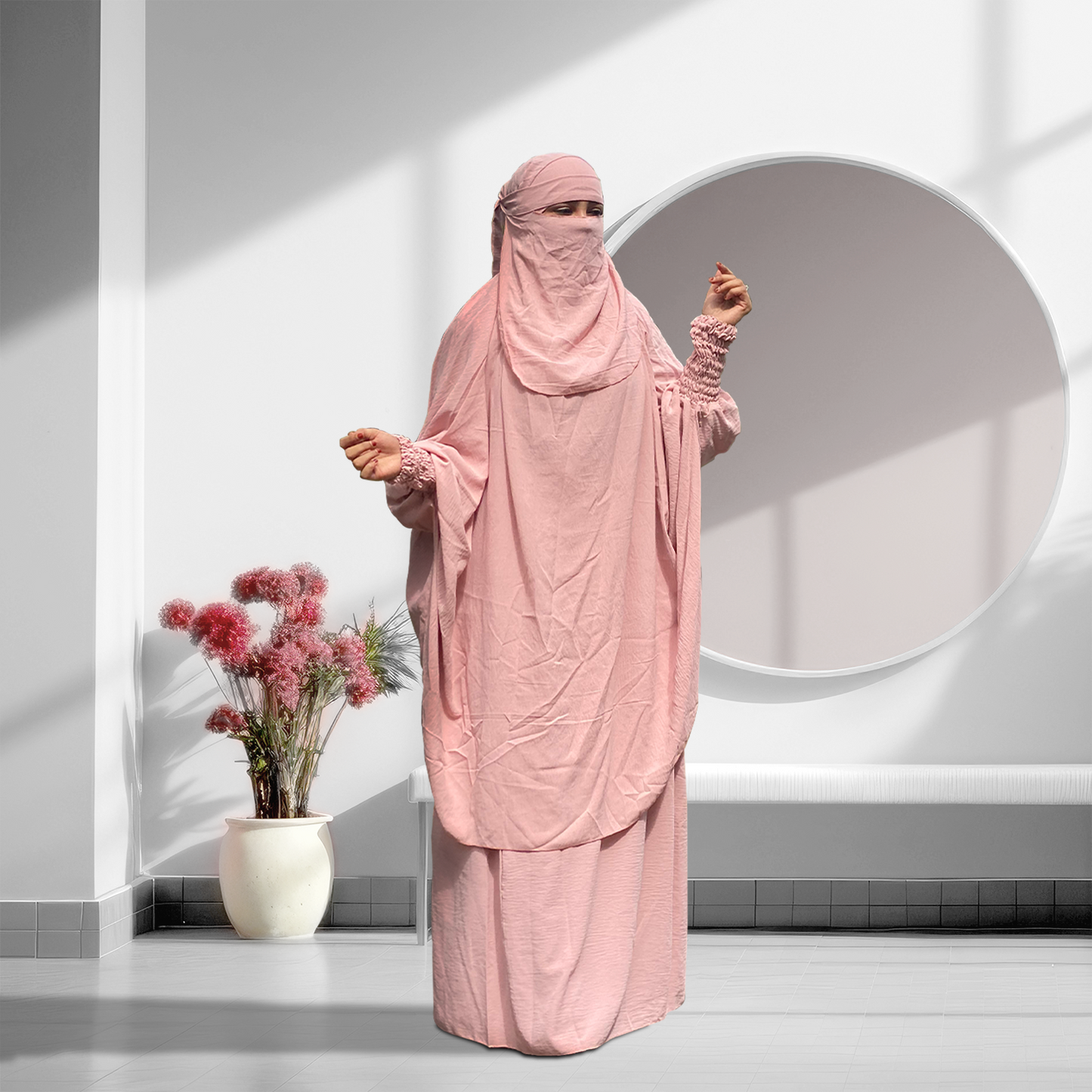 Jilbab Pink Abaya