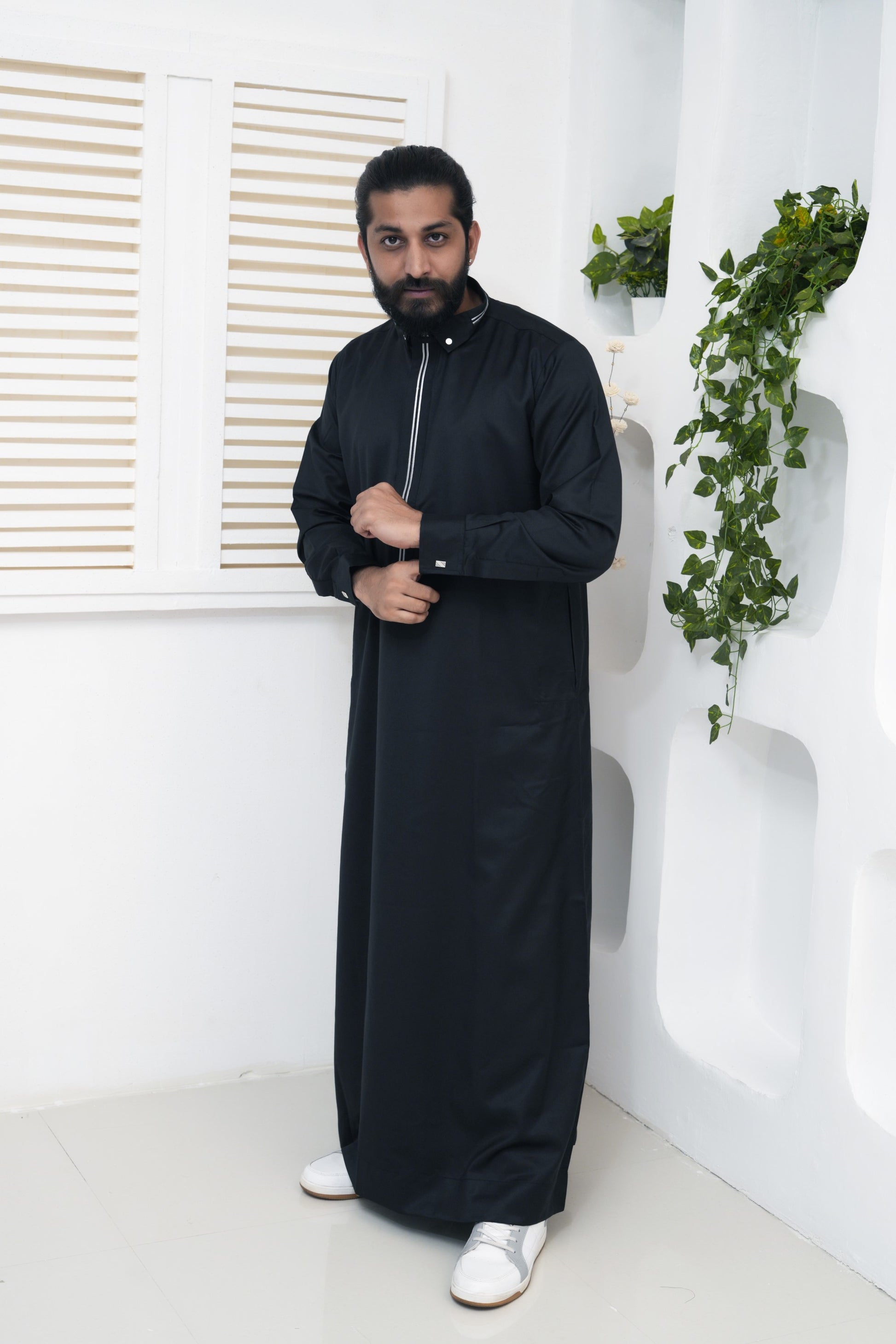 Buy Midnight Elegance Black Thobe for special occasions