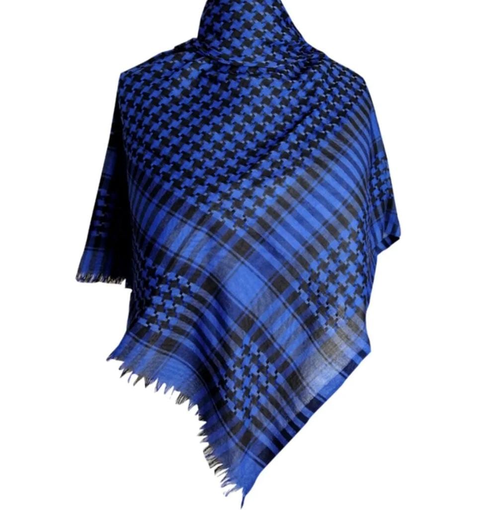 Blue Keffiyeh Scarf for Men