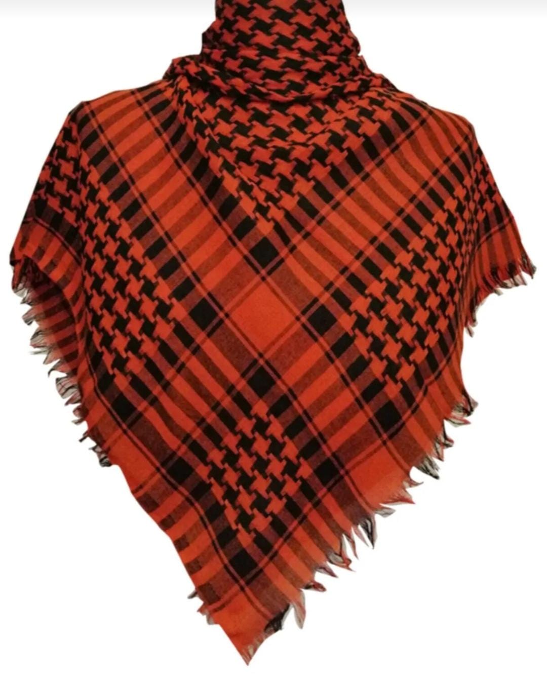 Red Keffiyeh Scarf for Men