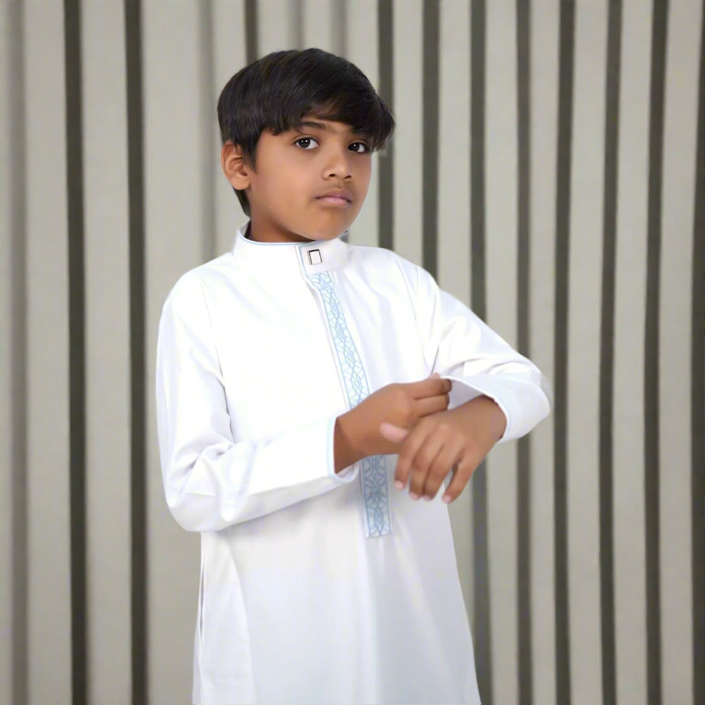 Buy White Arctic Prestige Kids Thobe Online