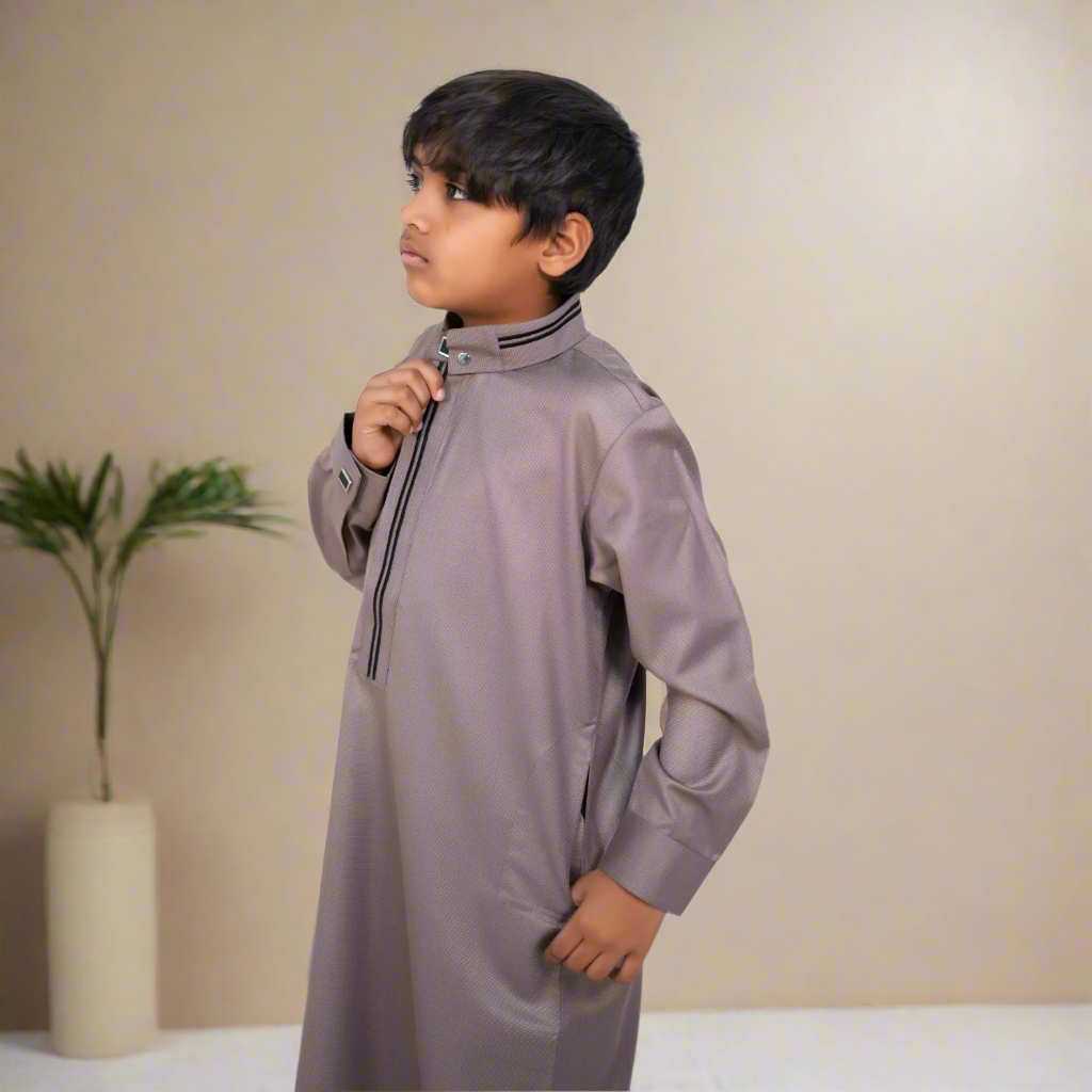 Buy Mocha Majesty Kids Thobe Online at Alhaya Fashion