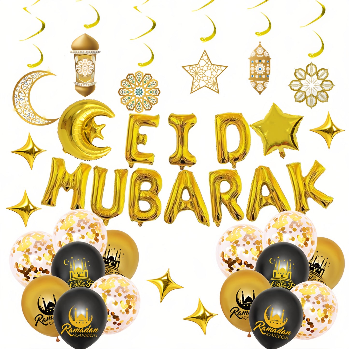 Shop Eid Mubarak Balloon & Decoration Kit - Buy online for a joyful Eid celebration