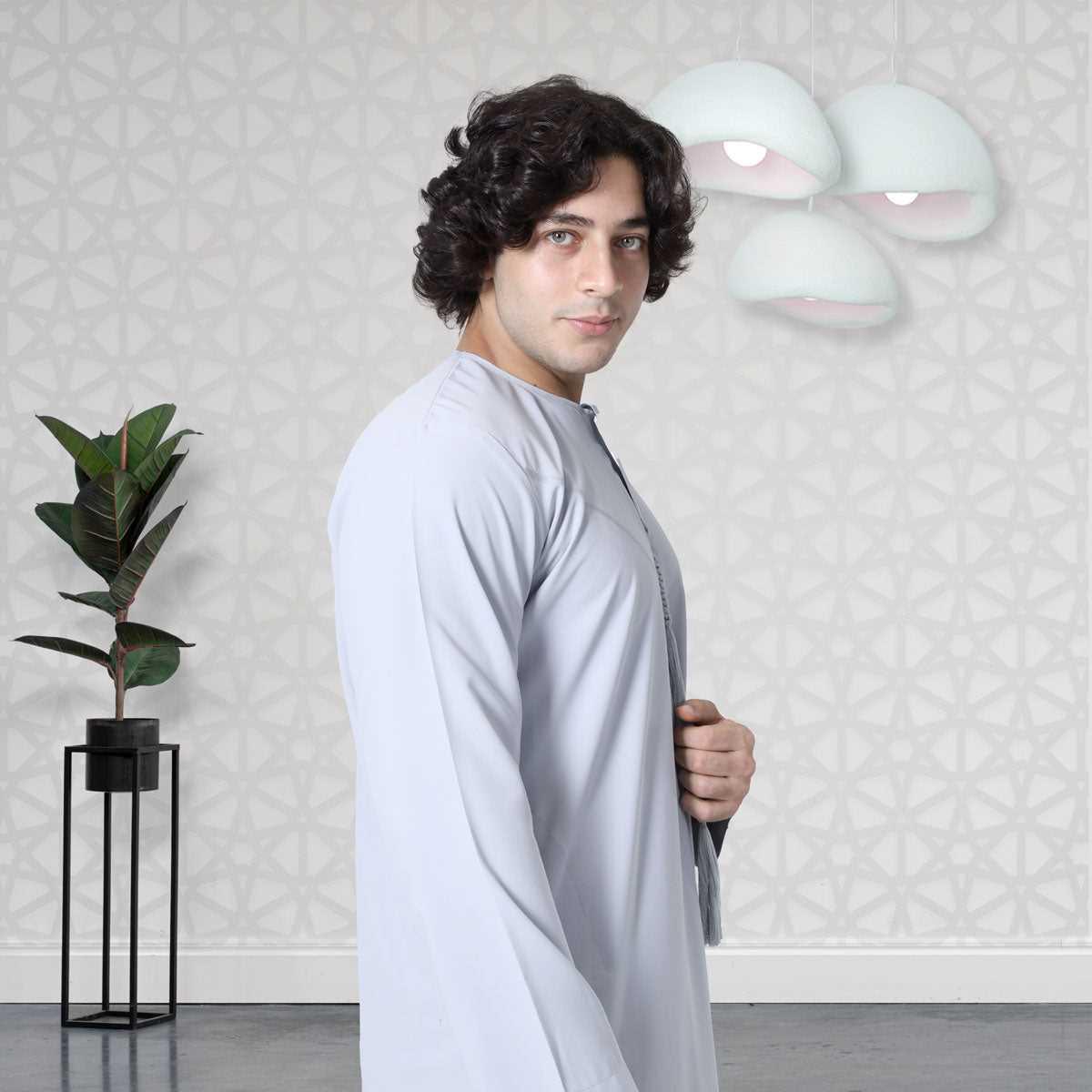 Calm Blue Emirati Cotton Thobe  for Men