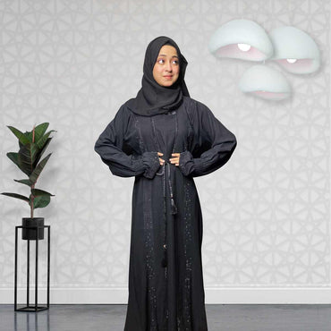 Elegance Wrap Abaya Black