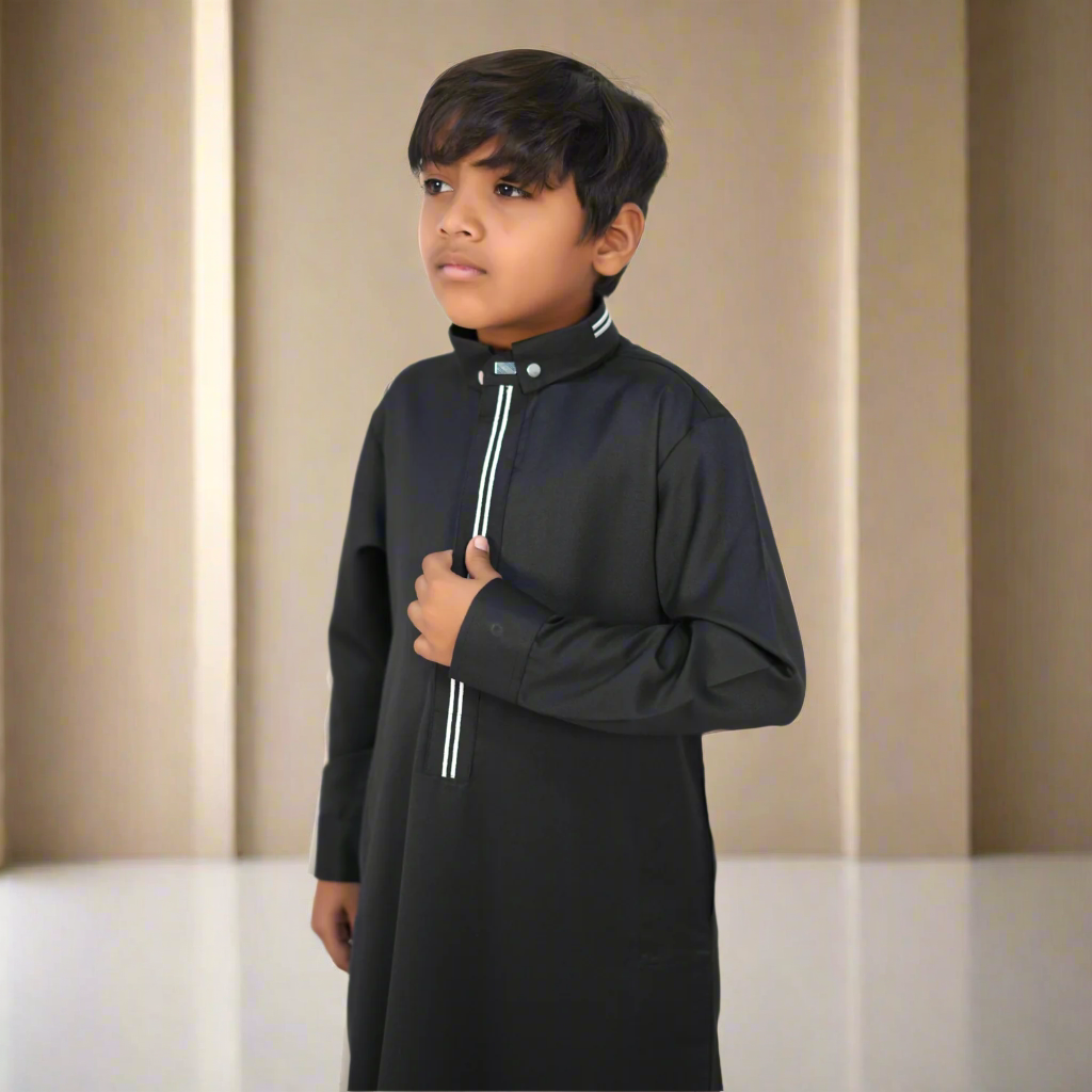 Buy Midnight Majesty Black Thobe for Kids Online at Alhaya Fashion