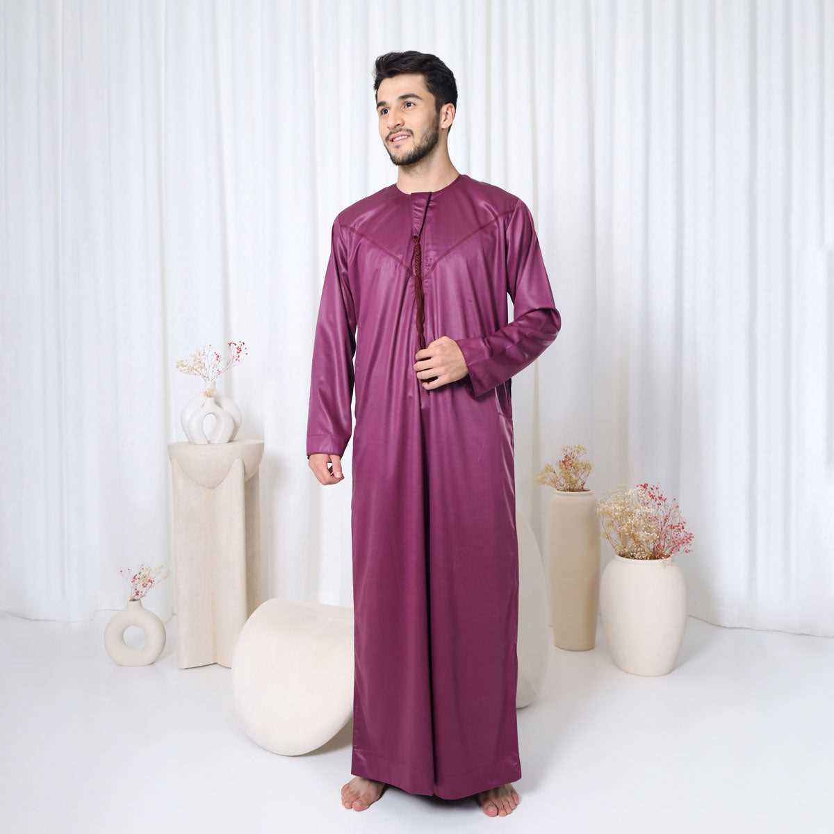 Maroon Emirati Thobe 