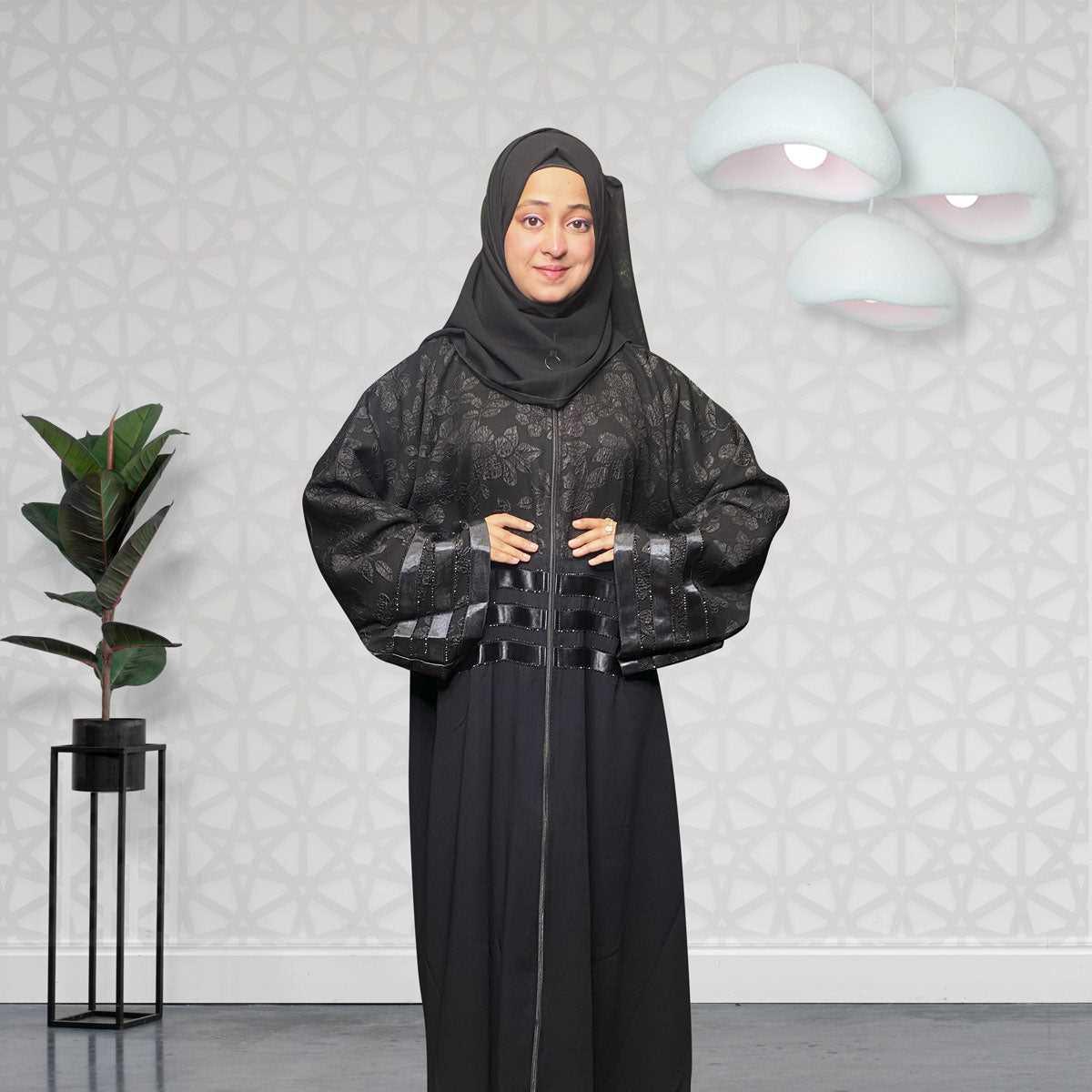 Quick ZIp Black Abaya