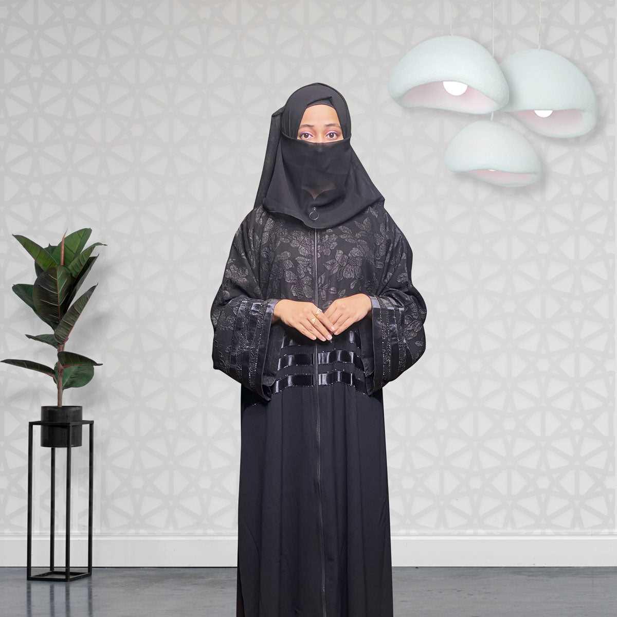 Shop Quick ZIp Black Abaya Online