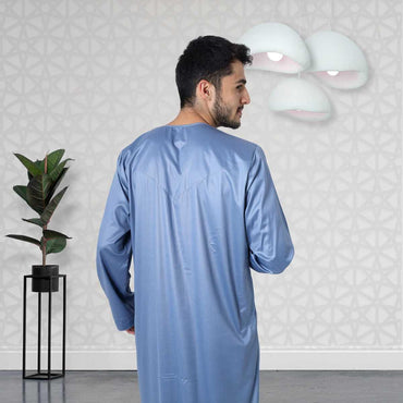 Royal Blue Emirati Thobe for Men