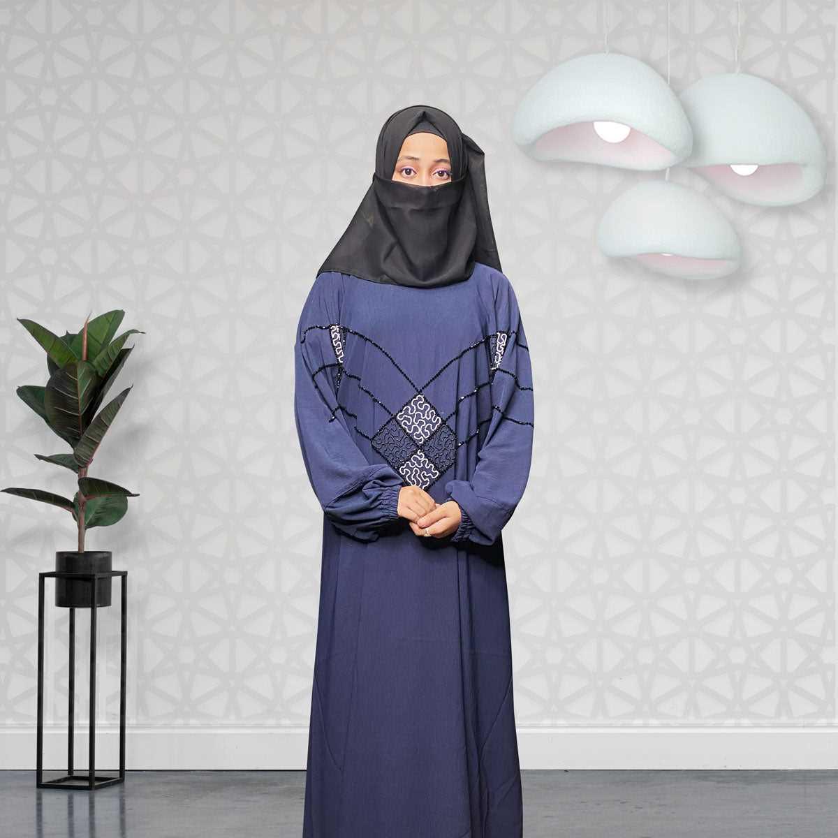 Women's Starry Night Gown Abaya 