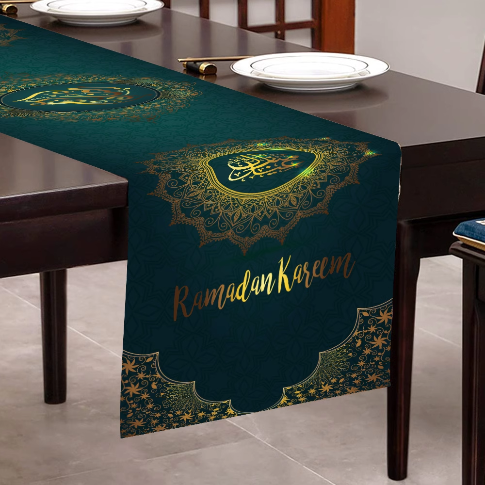 Shop Ramadan Kareem Table Runner - Buy online for a beautiful Ramadan table decoration.
