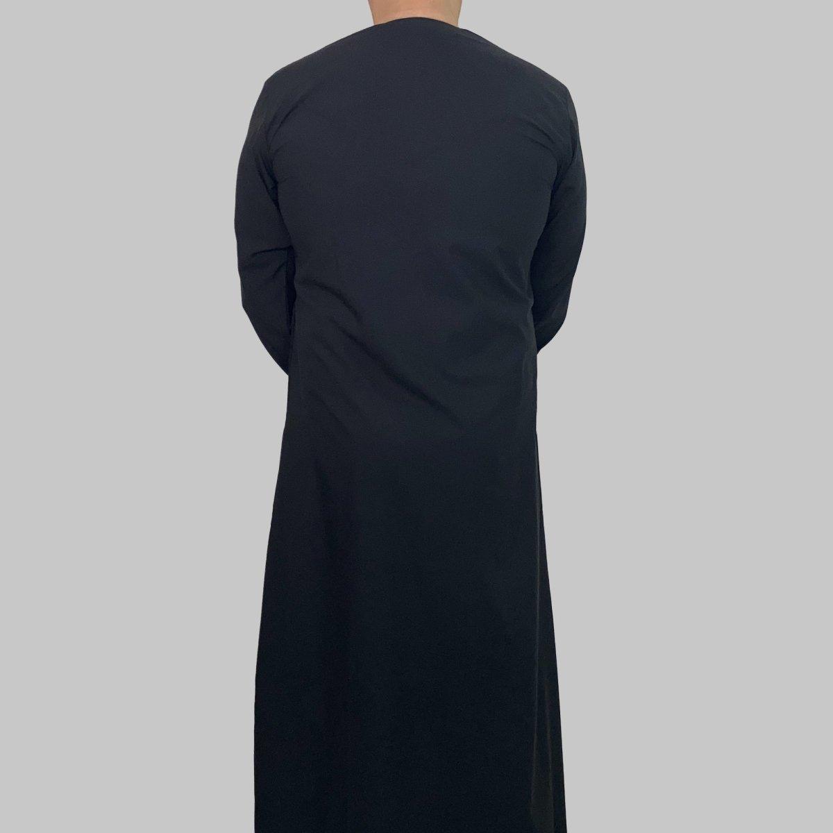 Black Emirati Cotton Thobe for Men