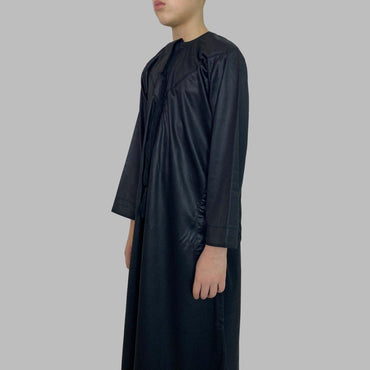 Black Emirati Thobe for Boys