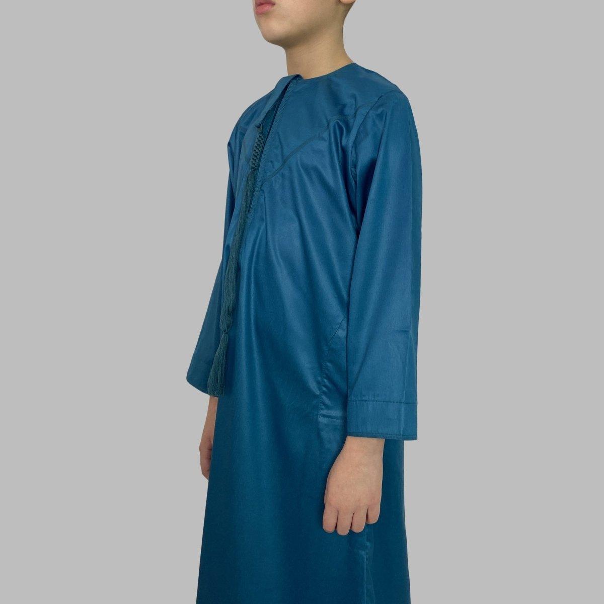 Teal Emirati Thobe for Boys