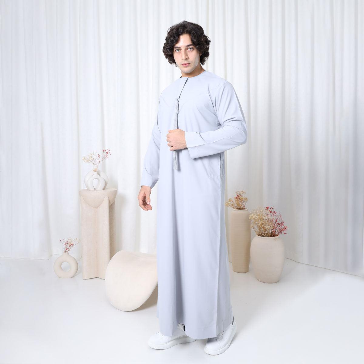 Calm Blue Emirati Cotton Thobe 