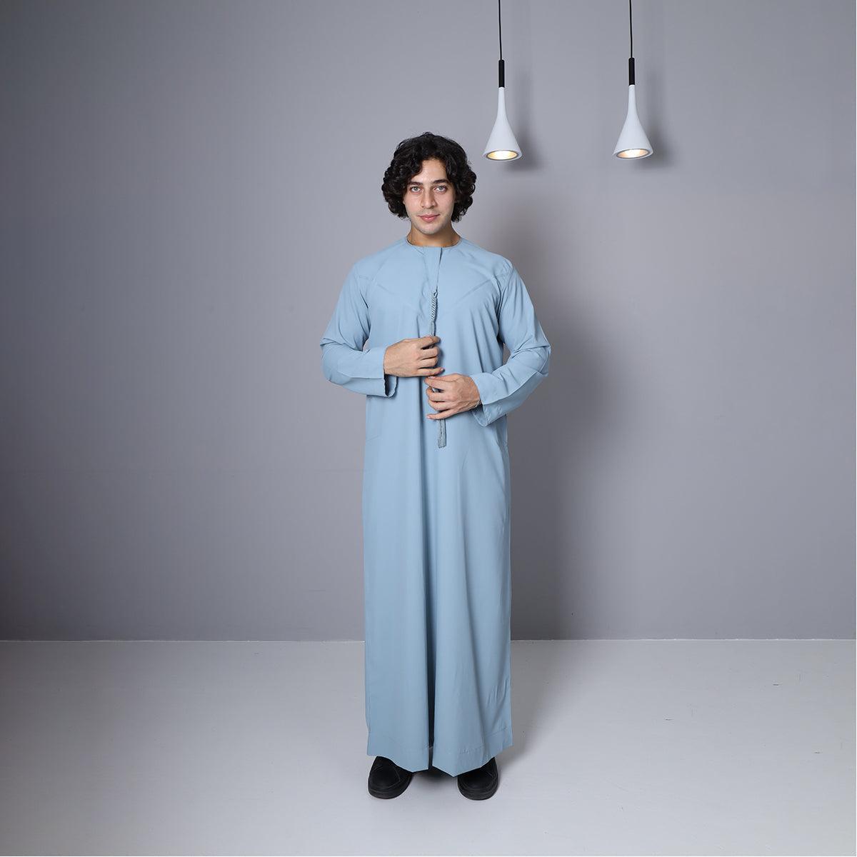 Peace Blue Emirati Cotton Thobe