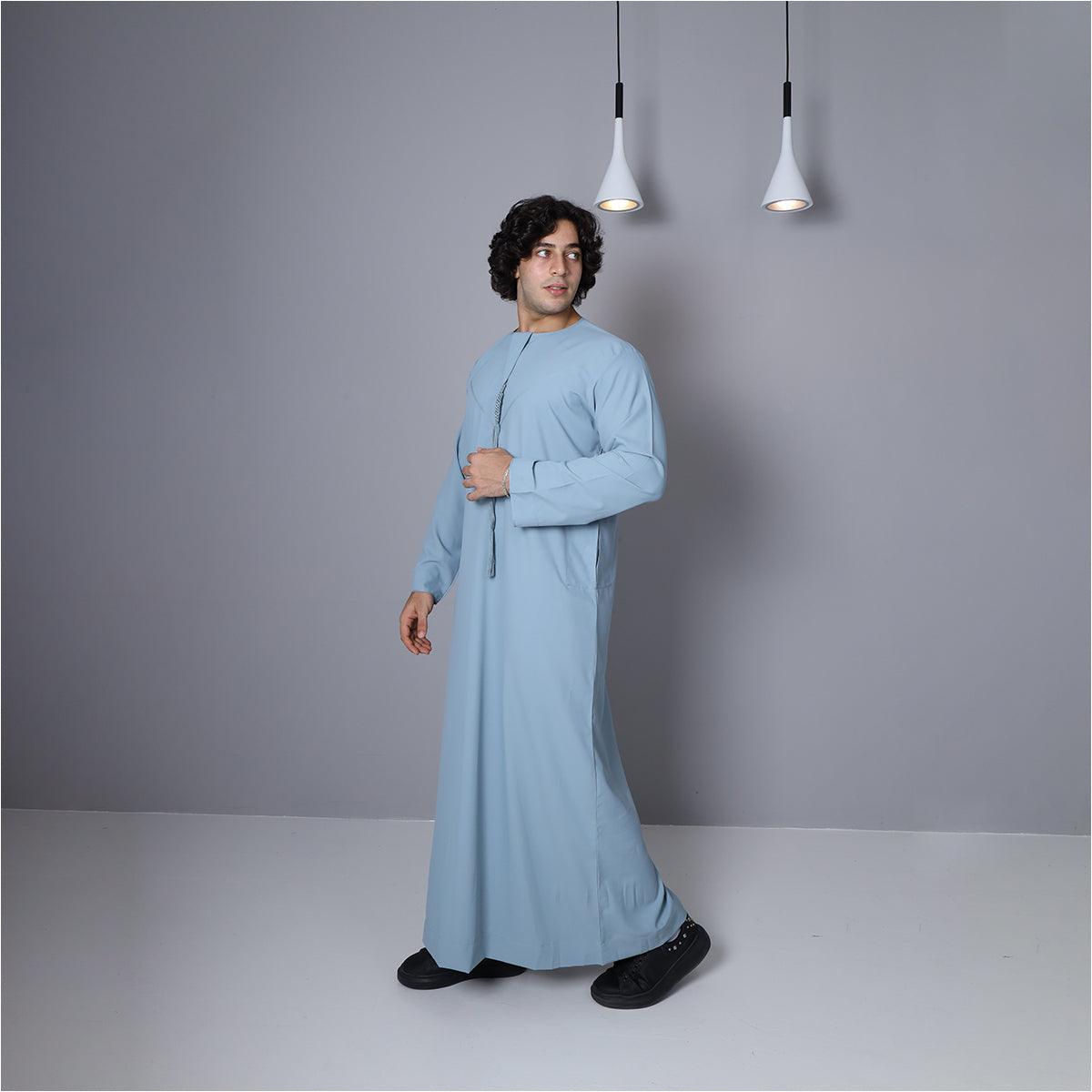 Men's Peace Blue Emirati Cotton Thobe