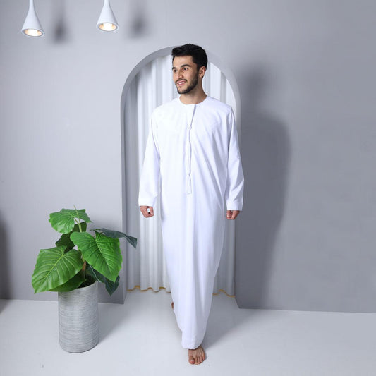 White Emirati Cotton Thobe  