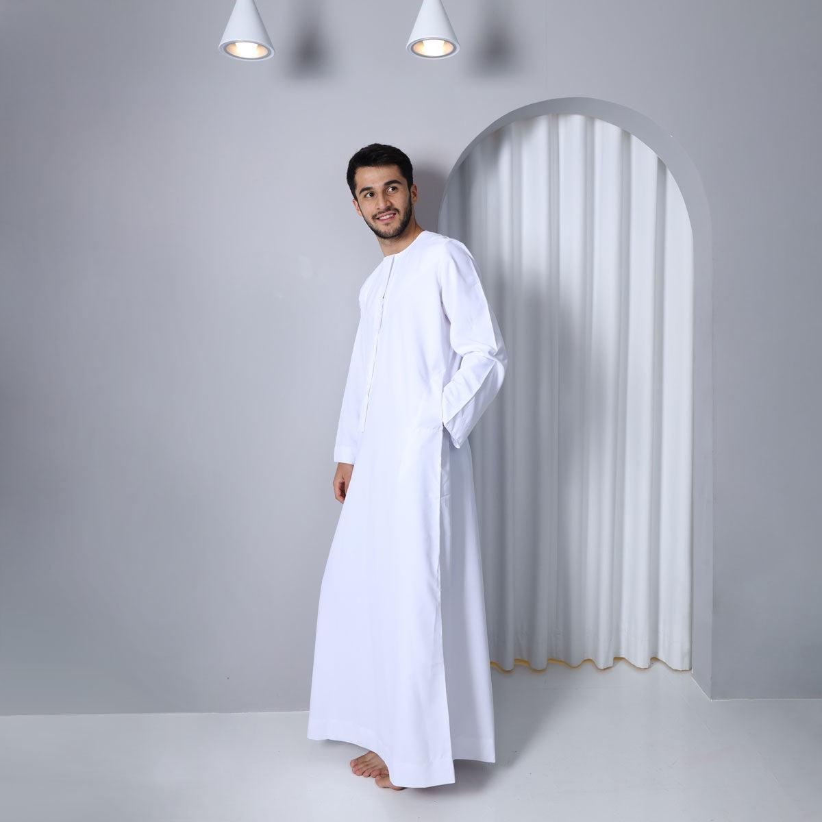 Men's White Emirati Cotton Thobe