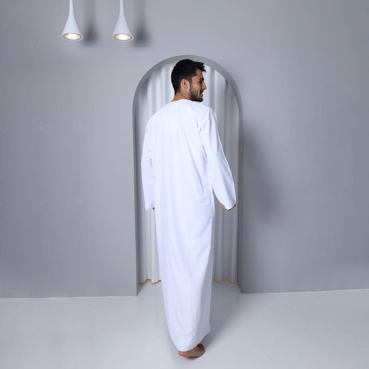 Buy White Emirati Cotton Thobe Online